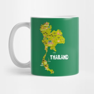 Thailand Illustrated Map Mug